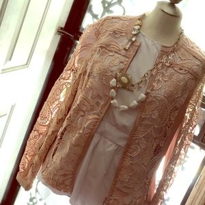 Blush lace jacket